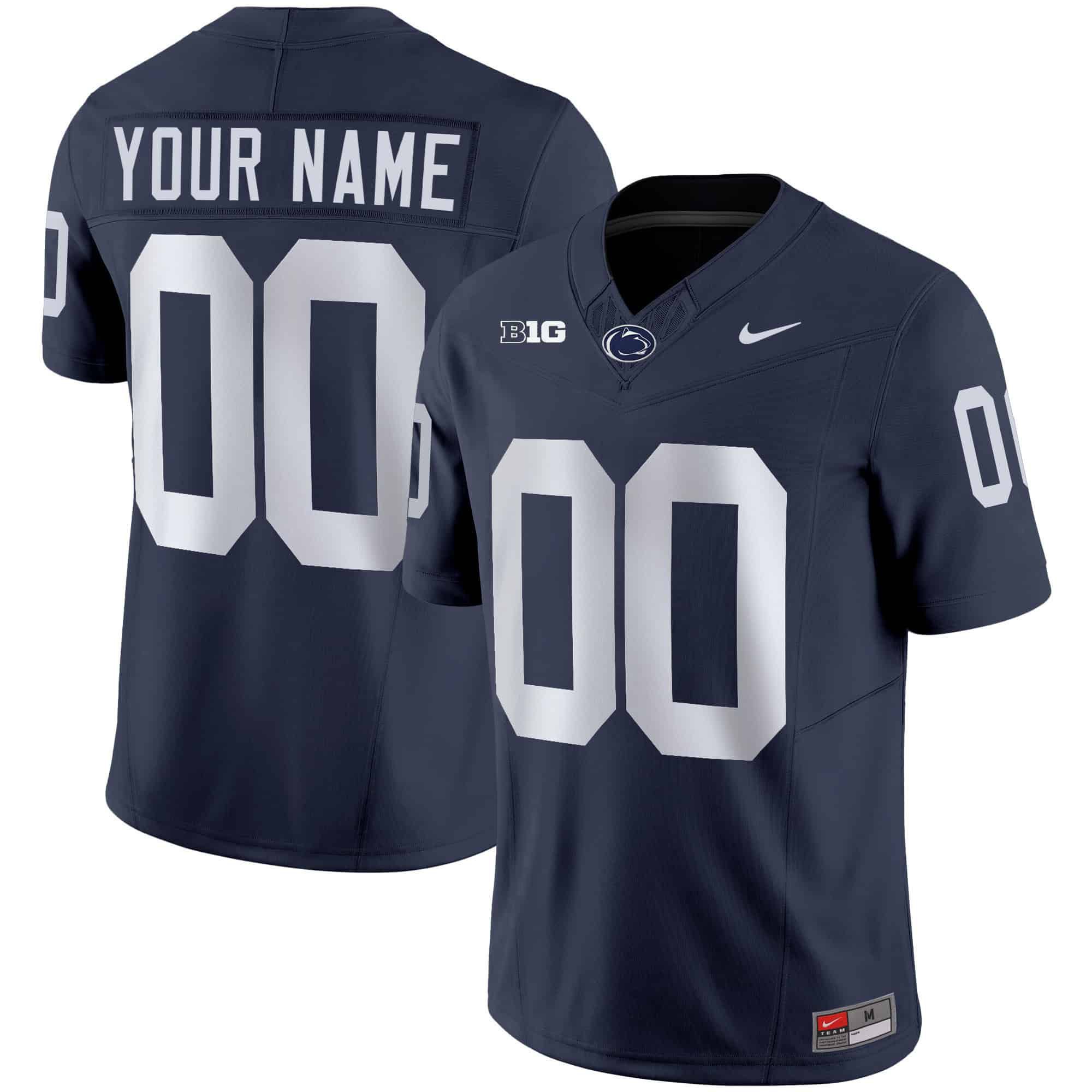 Men Penn State Nittany Lions Drak Blue 2024 Nike Vapor Limited Custom NCAA Jersey style 1->customized nfl jersey->Custom Jersey